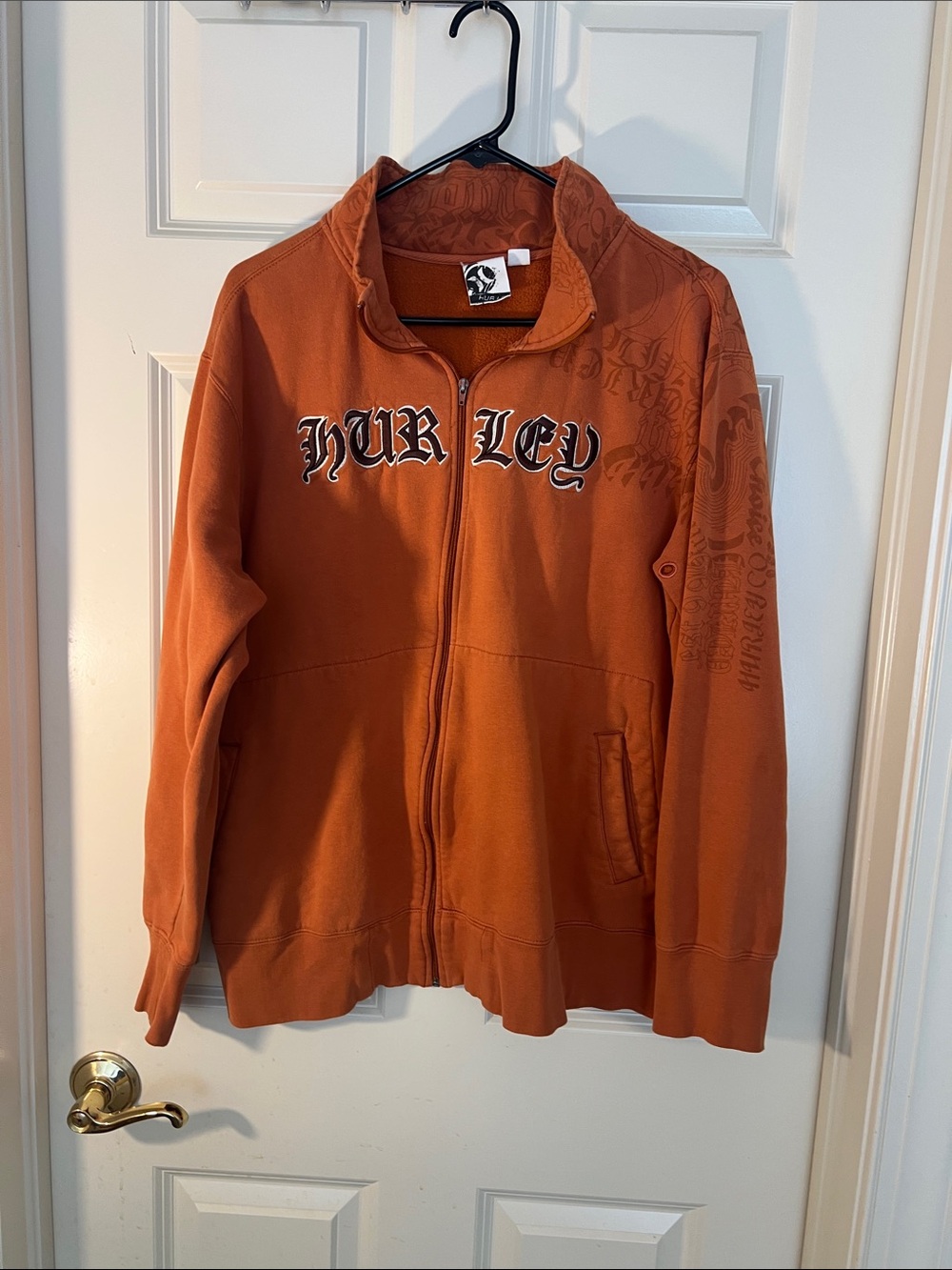 Hurley Orange Full-Zip Casual Jacket